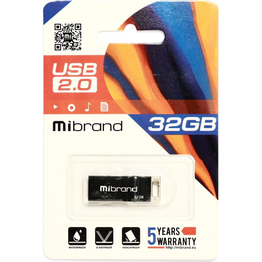 USB флеш накопичувач Mibrand 32GB Сhameleon Black USB 2.0 (MI2.0/CH32U6B) - зображення 2