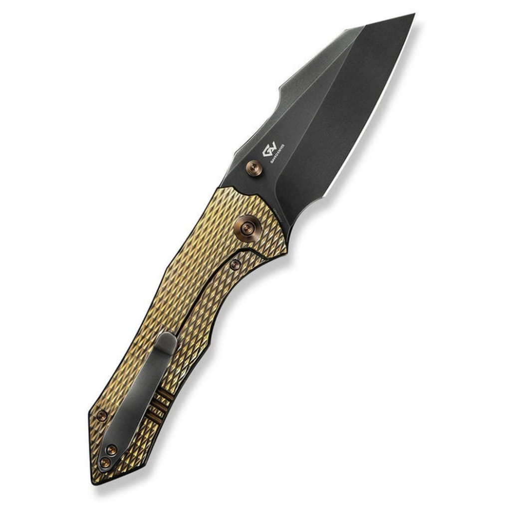 Ніж Weknife High-Fin XL, Gold Titanium, Darkwash (WE24010-3) - зображення 3