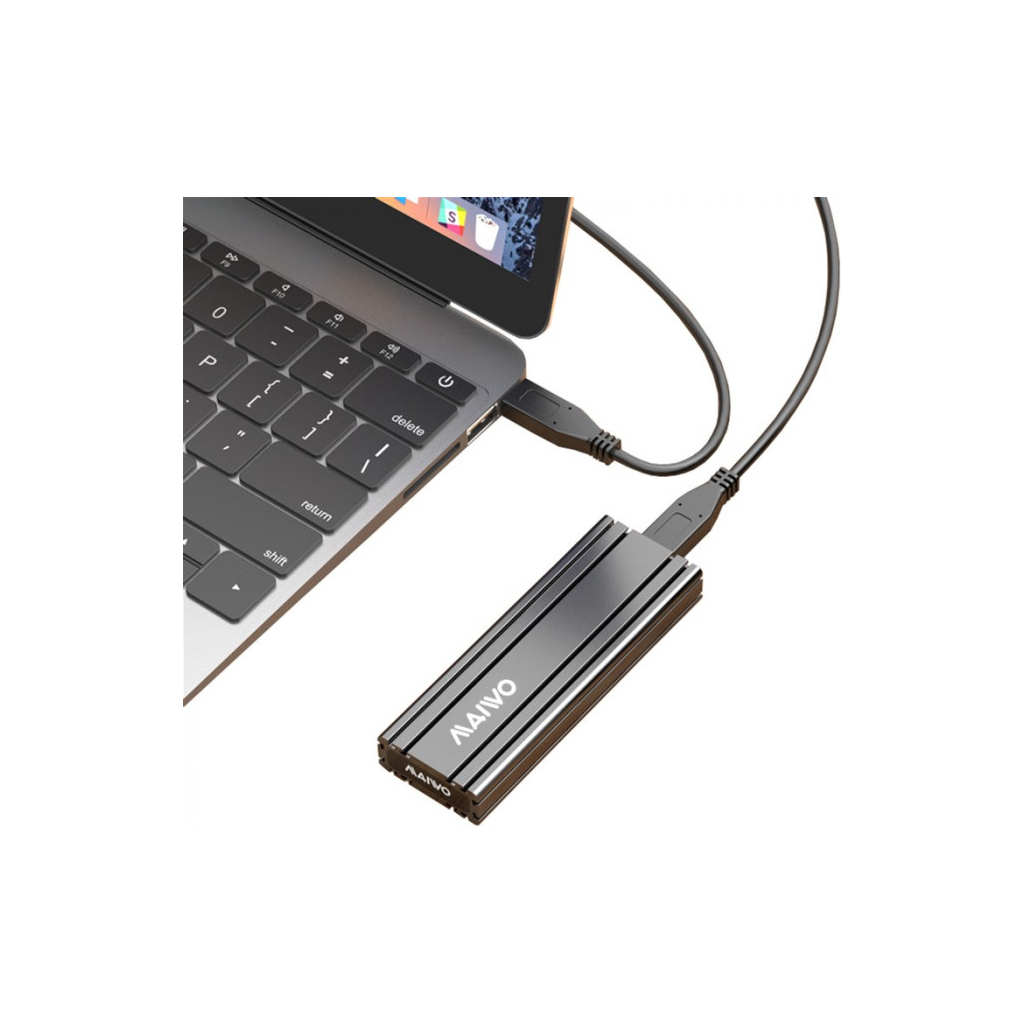 Кишеня зовнішня Maiwo M.2 SSD NVMe (PCIe) USB3.1 GEN2 Type-C (K1686P) - зображення 7