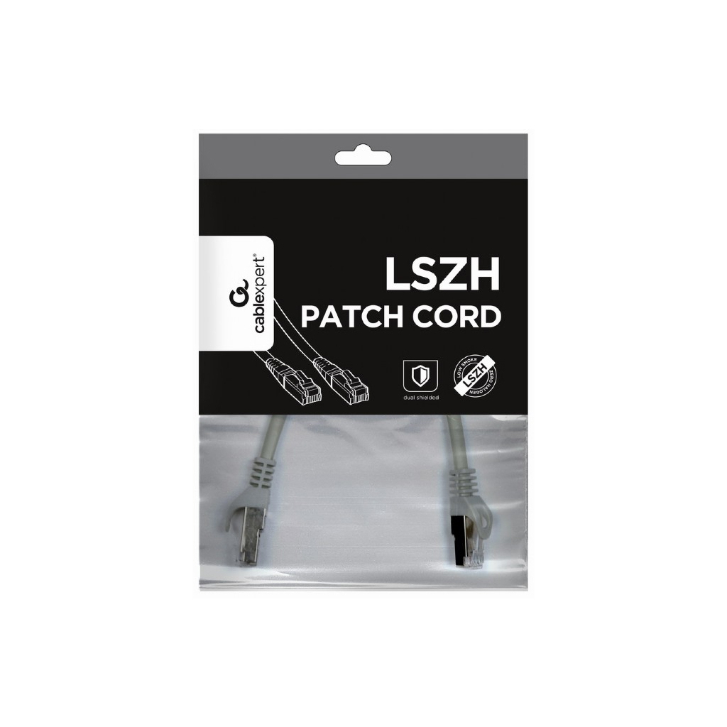 Патч-корд Cablexpert 1м S/FTP Cat 6A CU LSZH grey (PP6A-LSZHCU-1M) - зображення 4