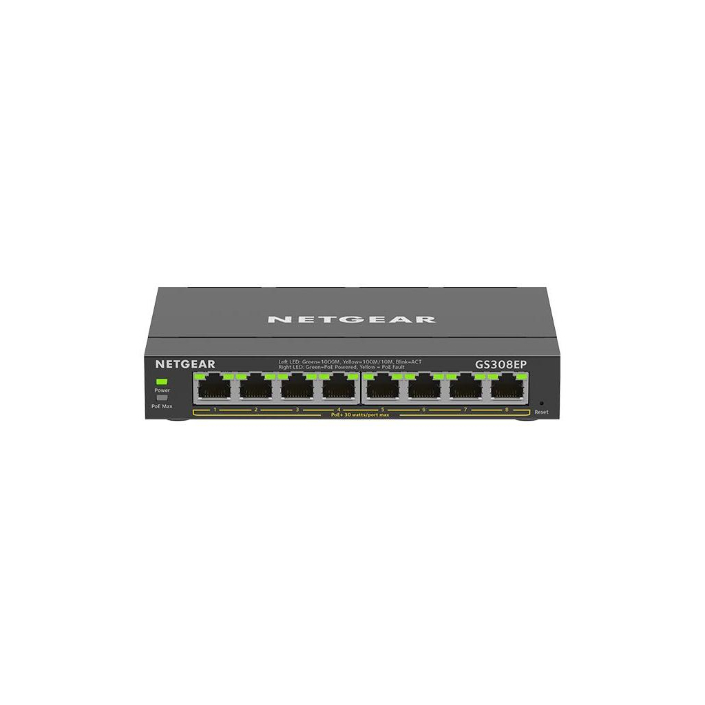 Комутатор мережевий Netgear GS308EP-100PES - зображення 1