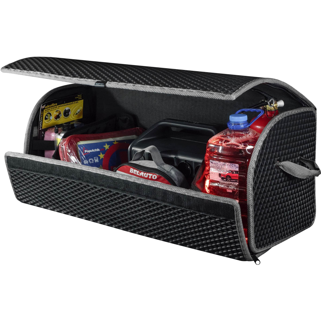 Сумка-органайзер EVAtech L-PRO 32x75x30 см. Ромб чорний з сірим кантом (BS13641OL3RBG) - зображення 4