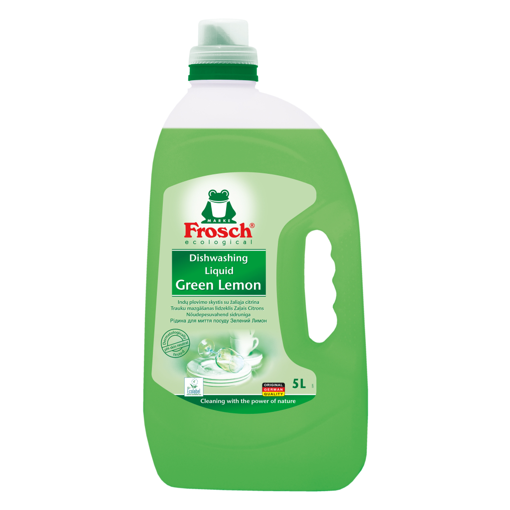 Засіб для ручного миття посуду Frosch Зелений лимон 5 л (4009175956156) - изображение 2