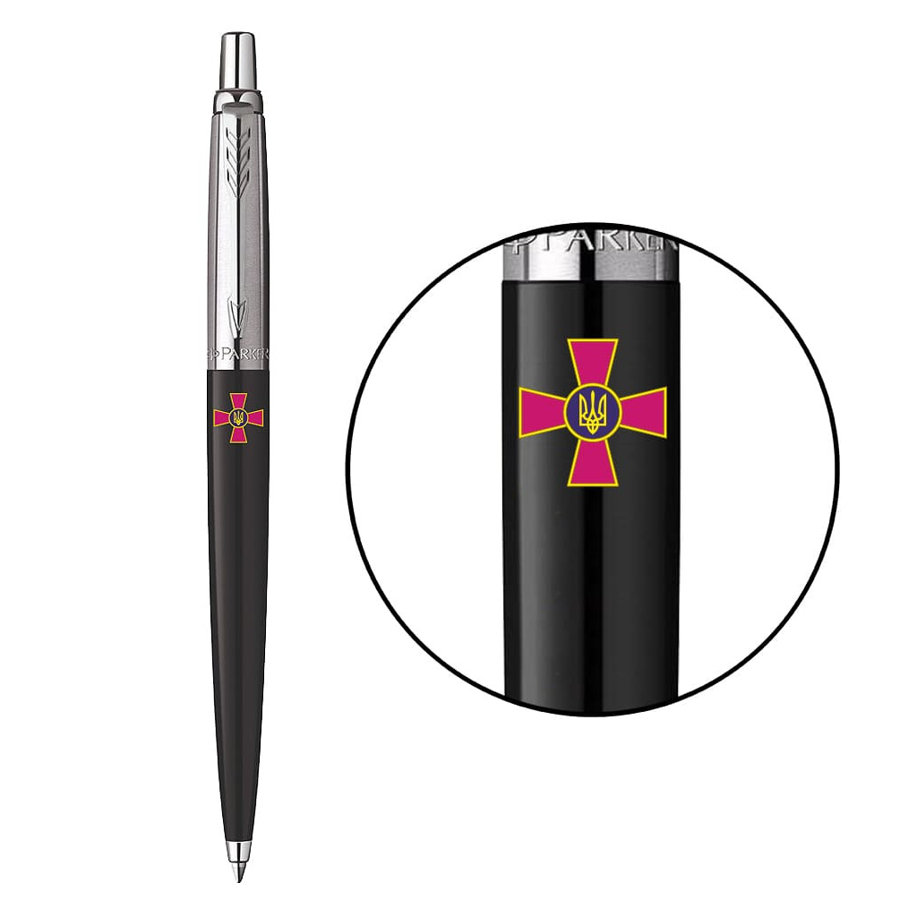 Ручка кулькова Parker JOTTER 17 Originals ARMY Black CT BP Емблема ЗСУ + блокнот Parker + подар.упаковка (15632b24_W0010u) - зображення 3