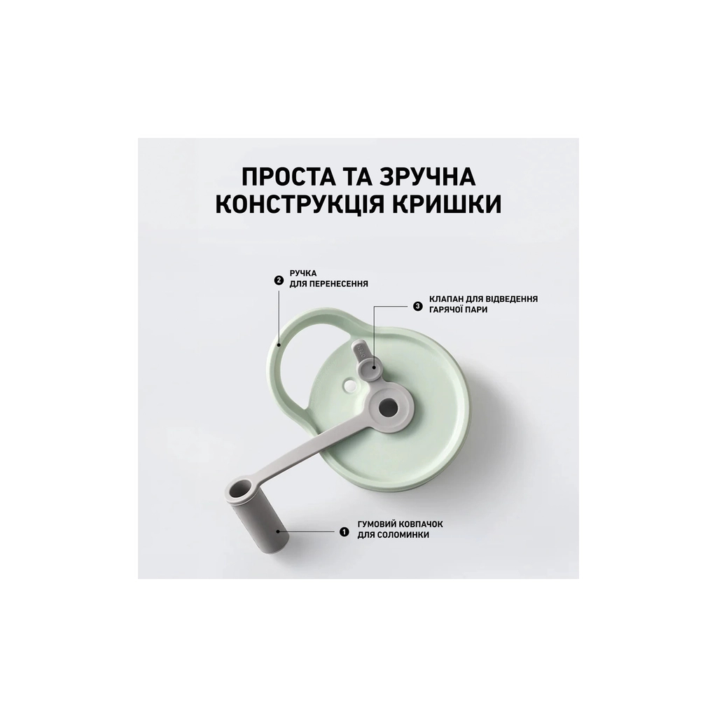 Пляшка для води Buydeem CD1017 500 мл Cozy Greenish (CD1017-CG) - зображення 4