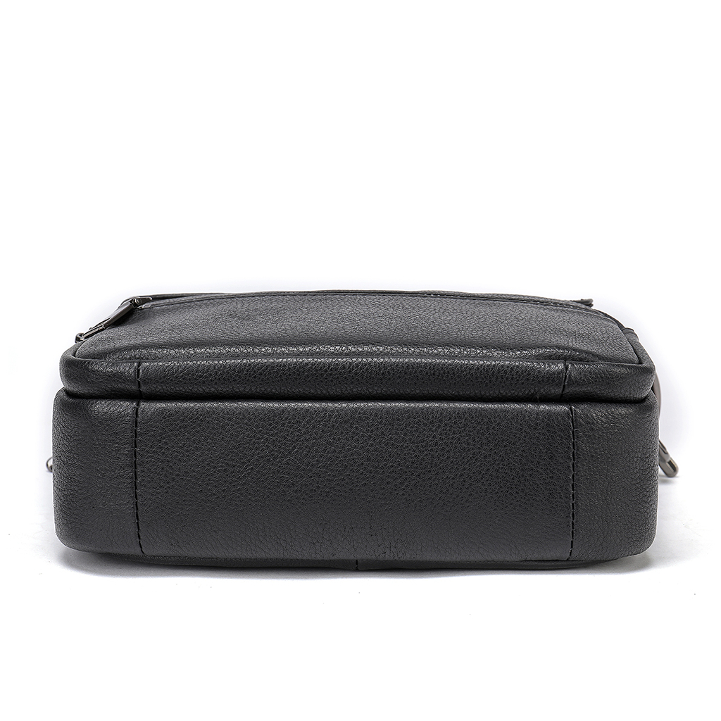 Сумка Vintage Вертикальна чоловіча у м'якій шкірі Чорна (20367) - зображення 5