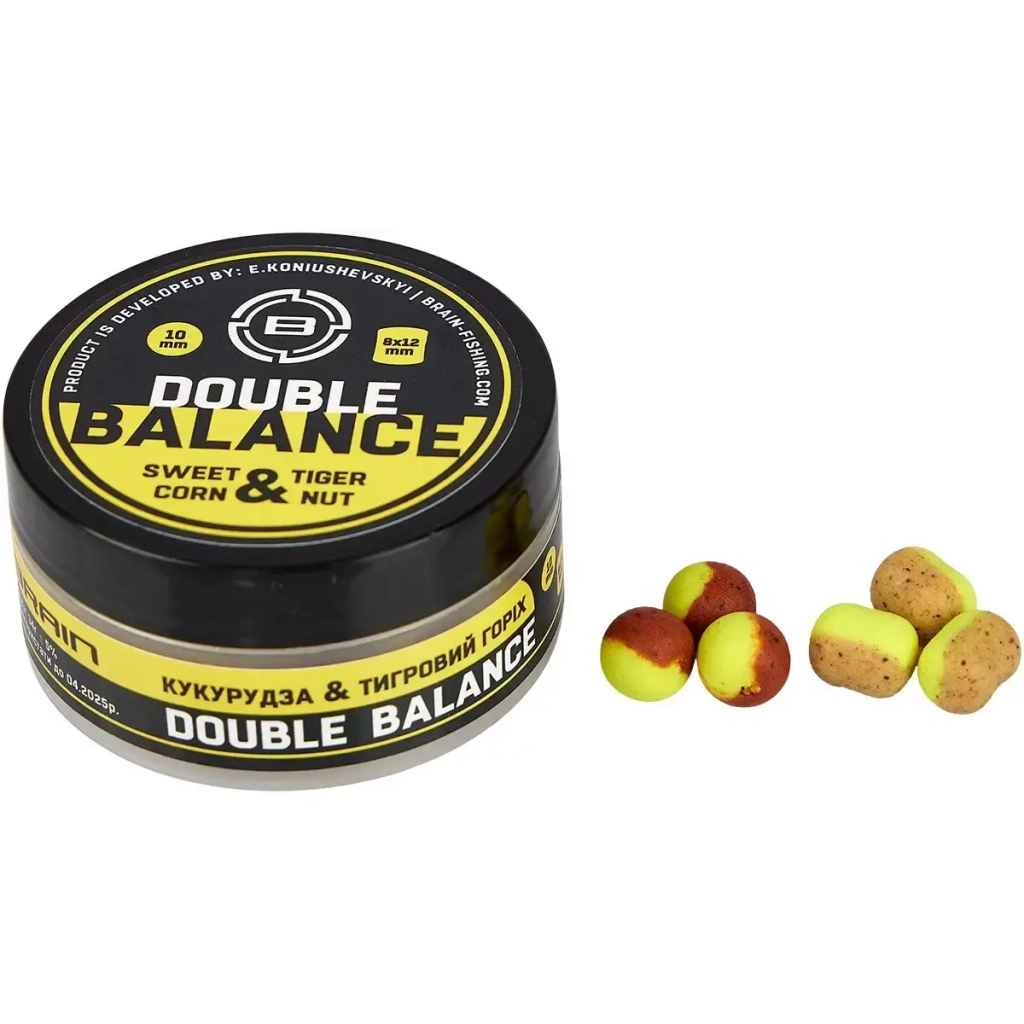 Бойл Brain fishing Double Balance Sweet Corn Tiger Nut (кукурудза + горіх) 12+10х14mm (1858.21.76) - зображення 1