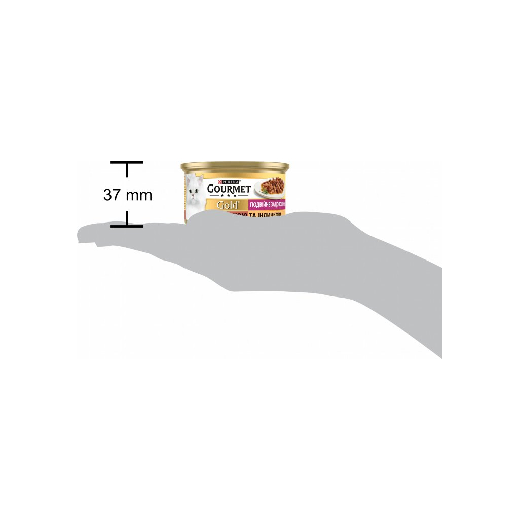 Вологий корм для кішок Purina Gourmet Gold. Подвійне задоволення з качкою та індичкою 85г (7613031381050) - зображення 4