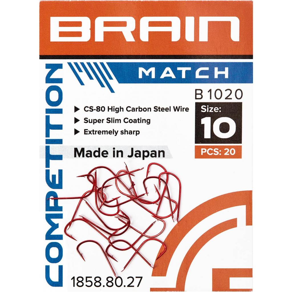 Гачок Brain fishing Match B1020 16 (20 шт/уп) Red (1858.80.24) - зображення 2