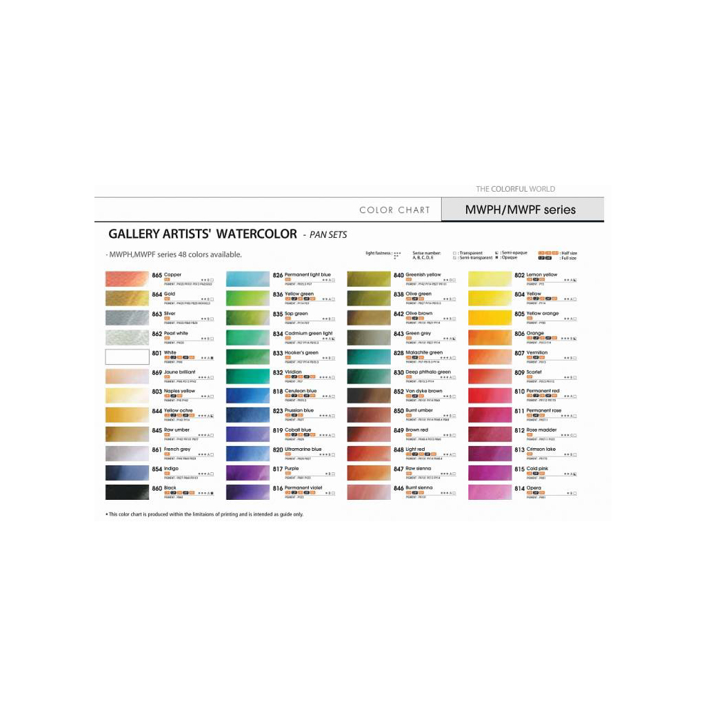 Акварельні фарби MUNGYO Gallery 48 кольорів в напівкюветах металевий пенал (8804819109488) - зображення 2