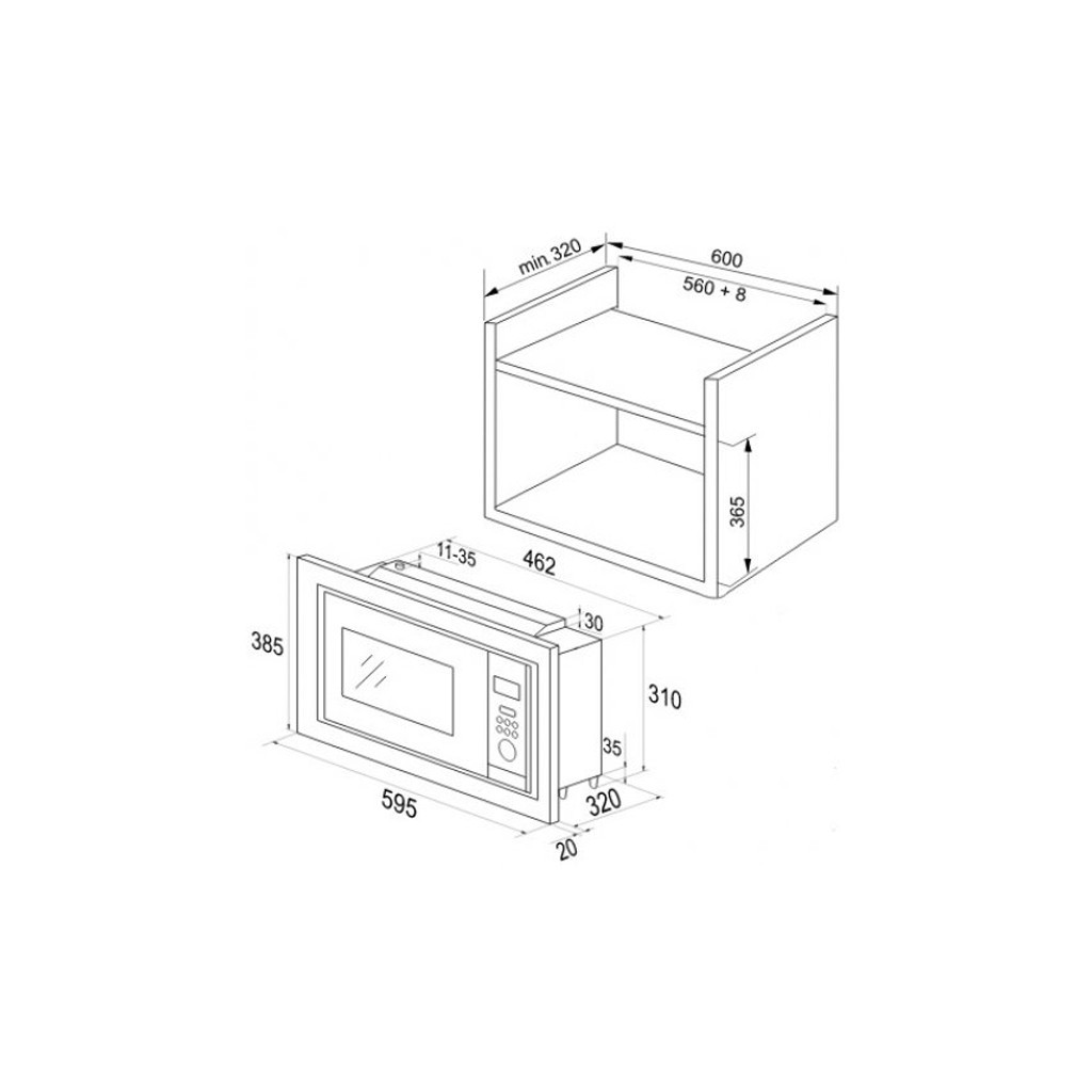 Мікрохвильова піч Hansa AMM20BESH - зображення 2