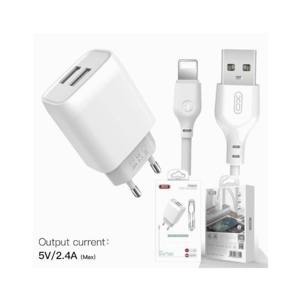 Зарядний пристрій XO L57 2.4A/2USB + lightning (XO-L57-LGHT) - зображення 5
