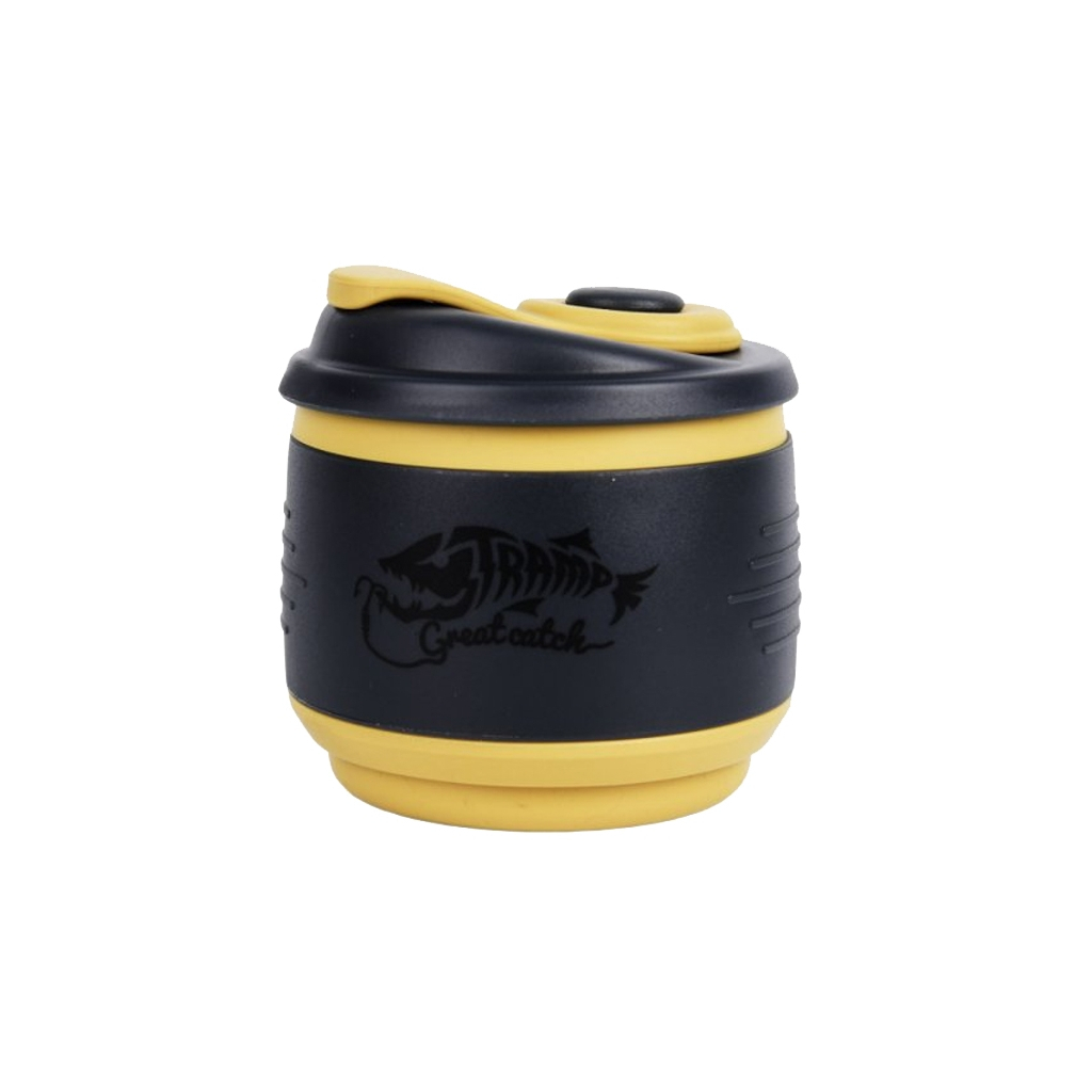 Чашка туристична Tramp складана силіконова з кришкою 350ml black (TRC-082-black) - зображення 1