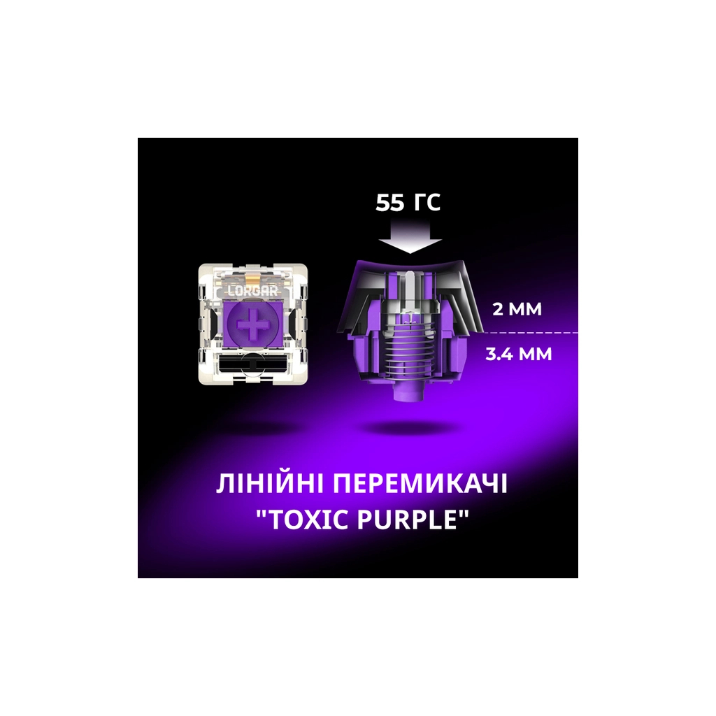 Клавіатура Lorgar KBP7075W Pro RGB Wireless/Bluetooth/USB UA Black/red (LRG-KBP7075W-BK-US) - зображення 12