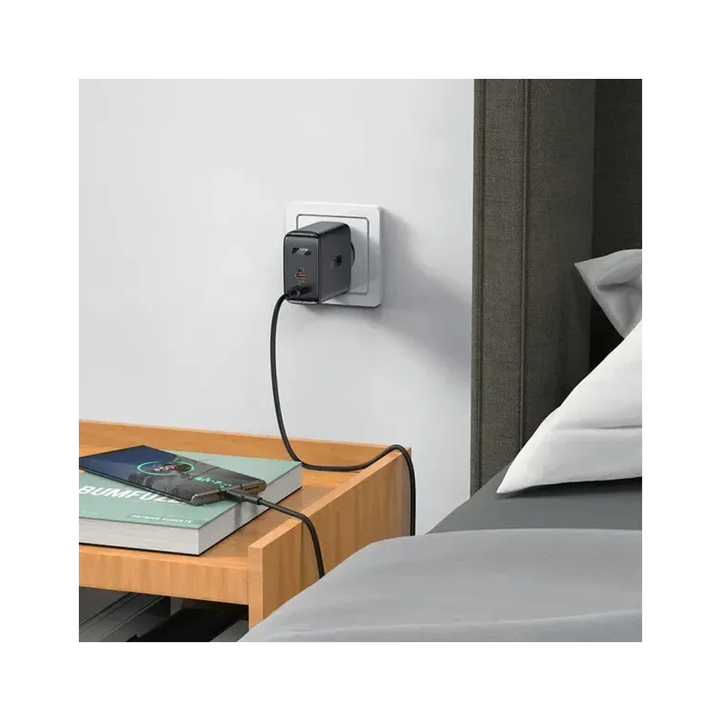Зарядний пристрій Acefast 2xUSB 50W (USB-C+USB-C) Gan A29 Fast Charger Black (6974316281443) - зображення 7