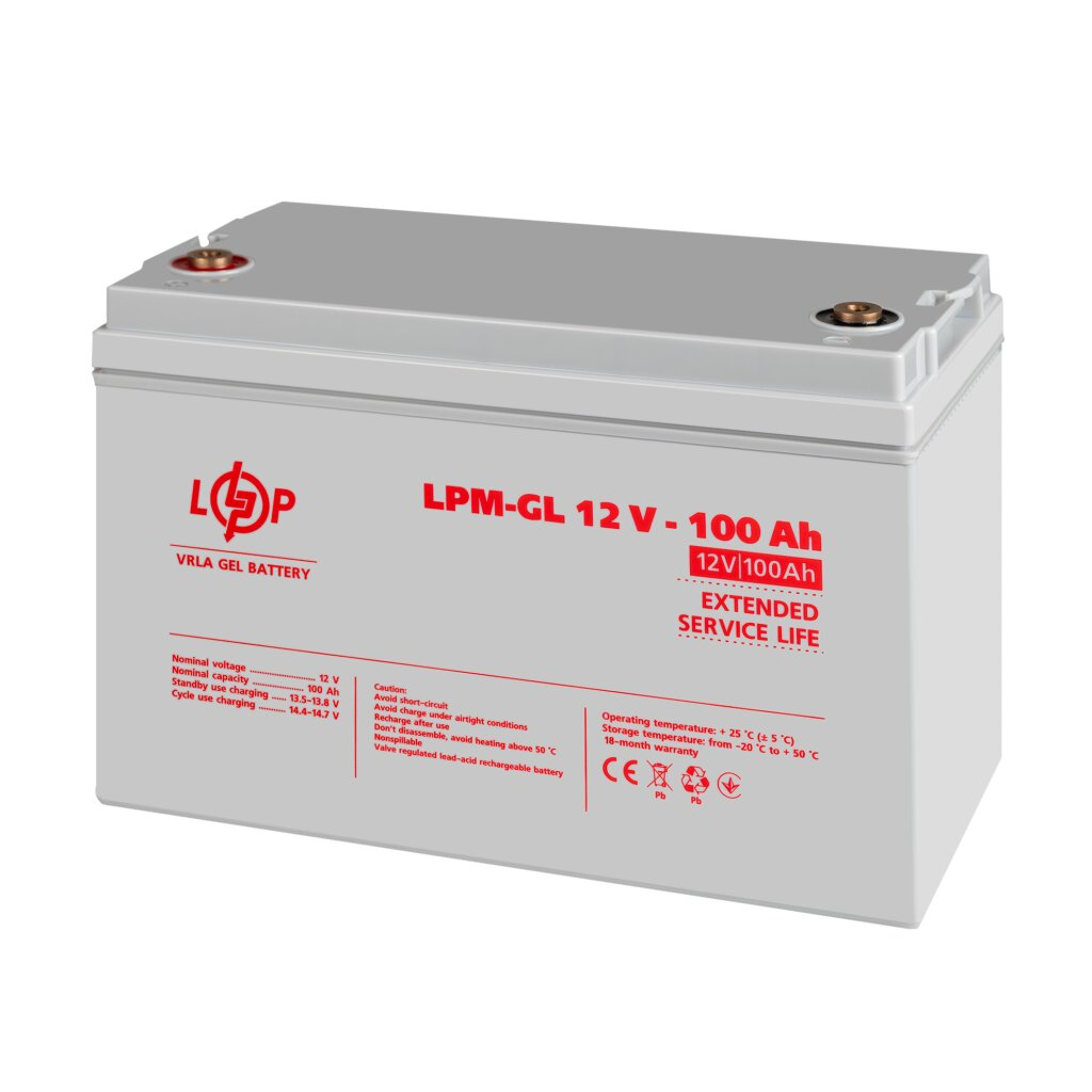 Батарея до ДБЖ LogicPower LPM-GL 12В 100Ah (3871) - зображення 4