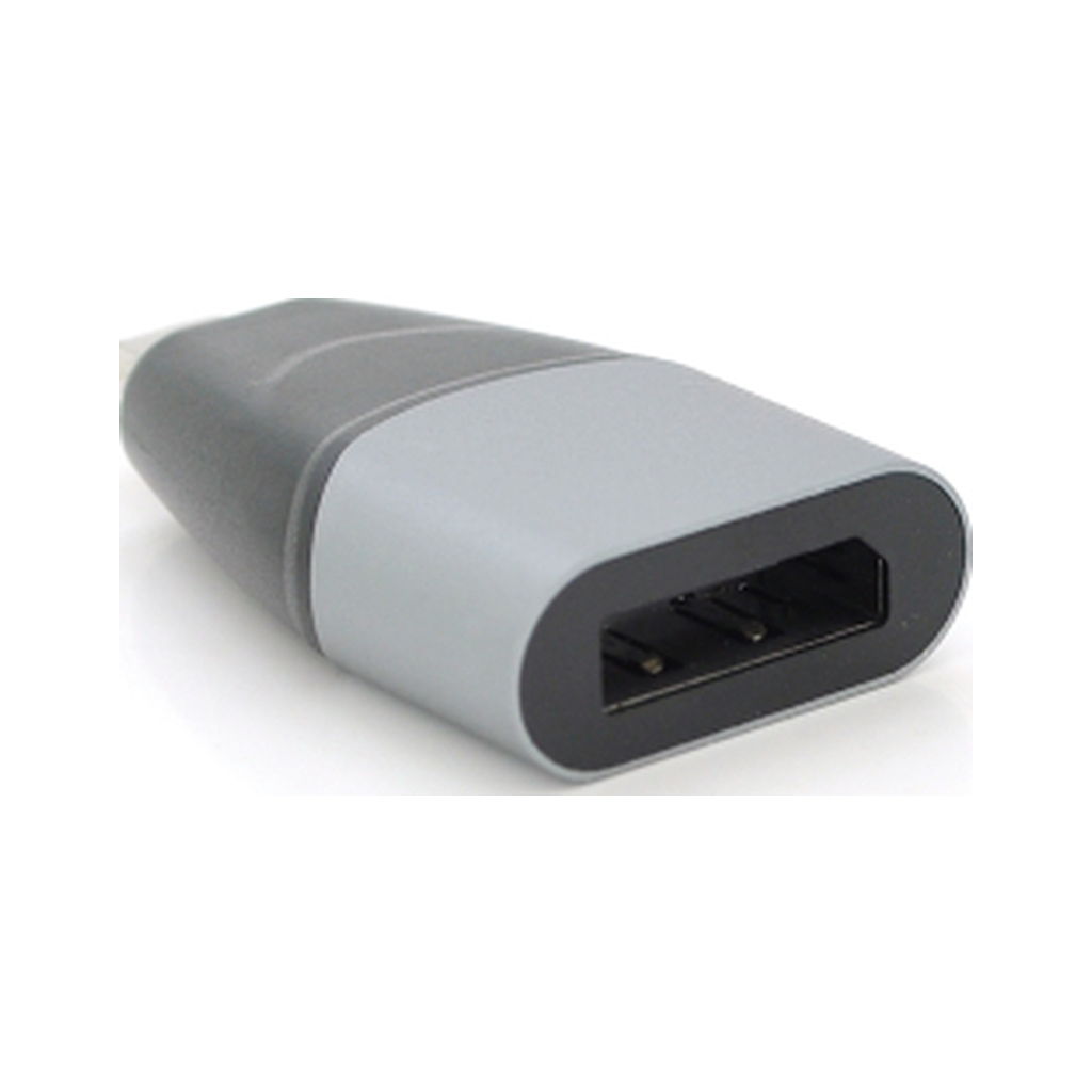 Перехідник USB-C M to DisplayPort F black-gray Voltronic (YT-A-Type-C(M)/DP(F)/27022) - зображення 1