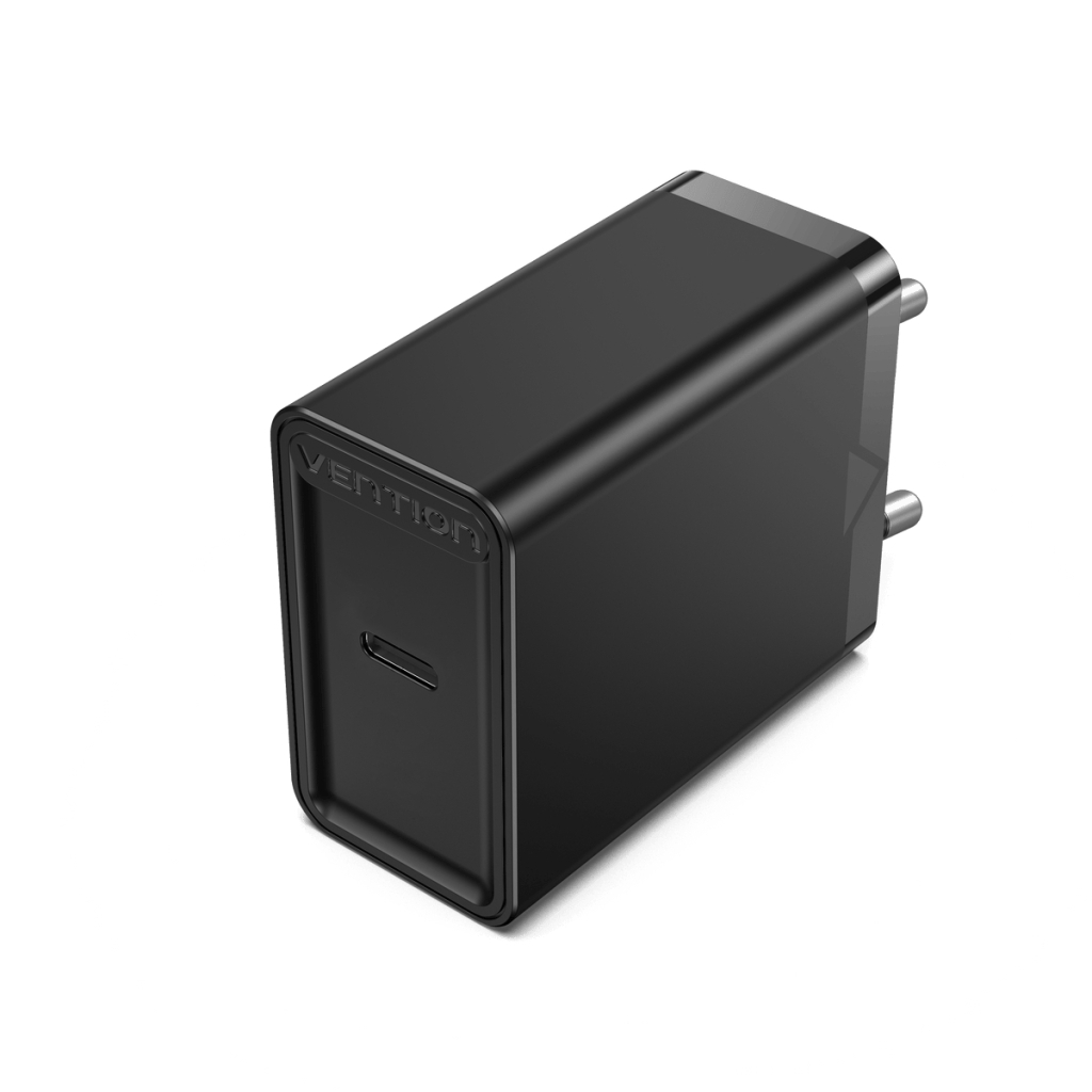 Зарядний пристрій Vention 1xUSB 20W (USB-С) PD black (FADB0-EU) - зображення 1