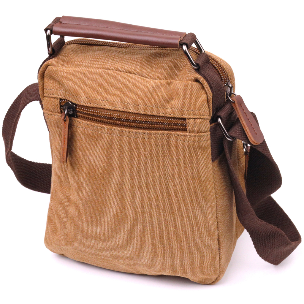 Сумка Vintage Чоловіча з щільного текстилю Коричнева (21226) - зображення 2