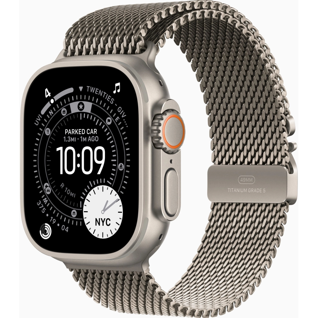 Смарт-годинник Apple Watch Ultra 3 GPS + Cellular 49mm Natural Titanium Case with Natural Titanium Milanese Loop - Me (MEWY4QP/A) - зображення 1