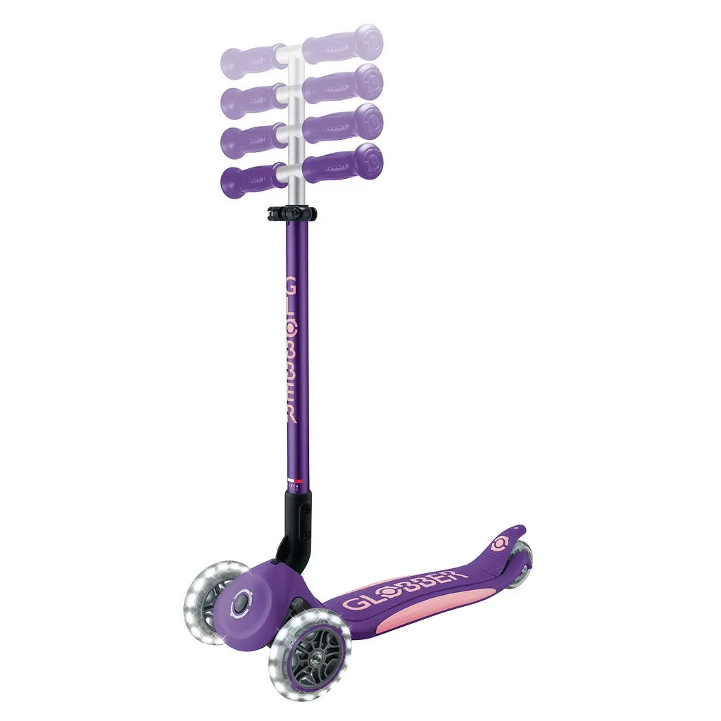 Самокат Globber серії Elite Lights фіолетово-рожевий Колеса з підсвічуванням (439-603-3) - зображення 8