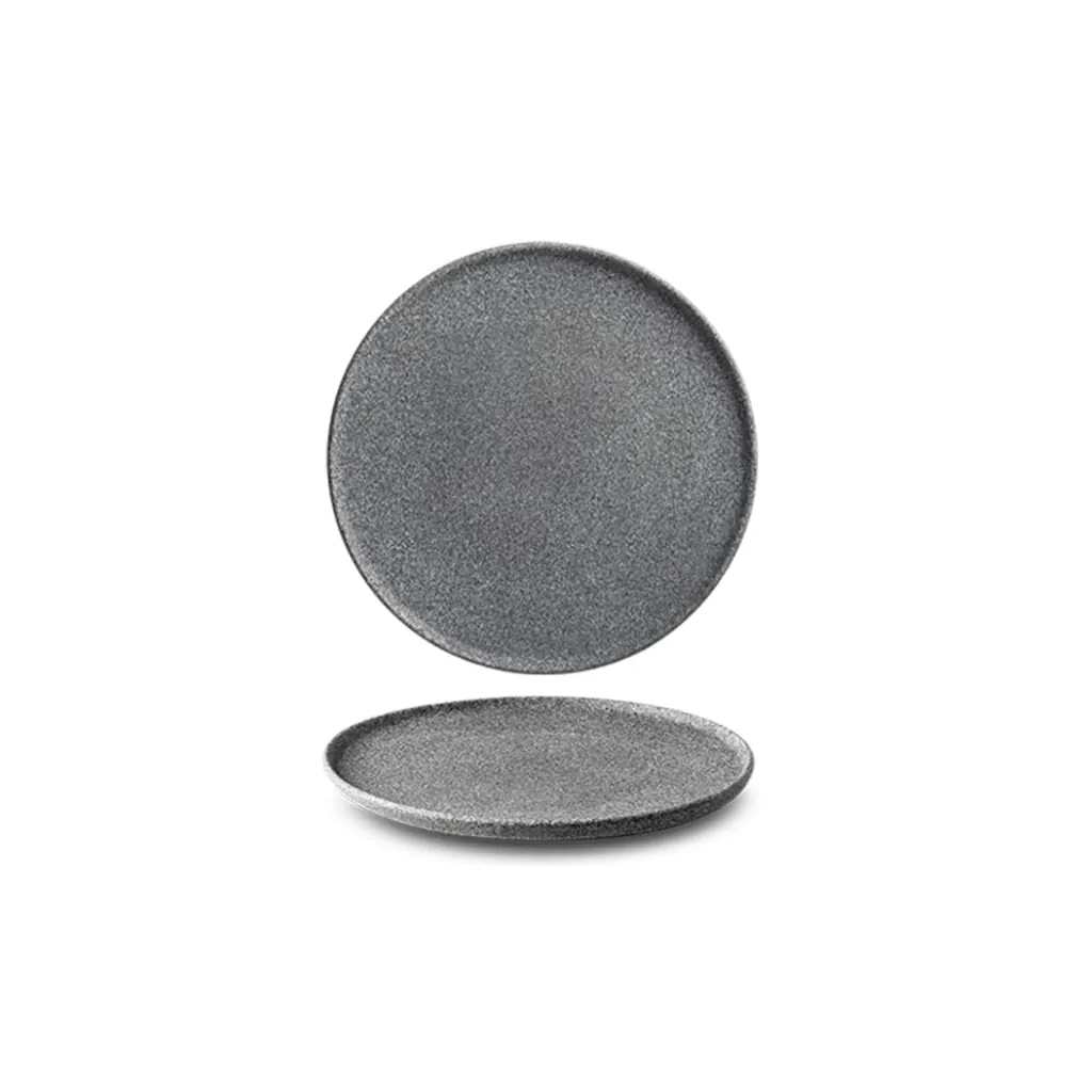 Тарілка G.Benedikt Granit без глазурування 26 см Темно-сіра (G4Q2126) - зображення 1