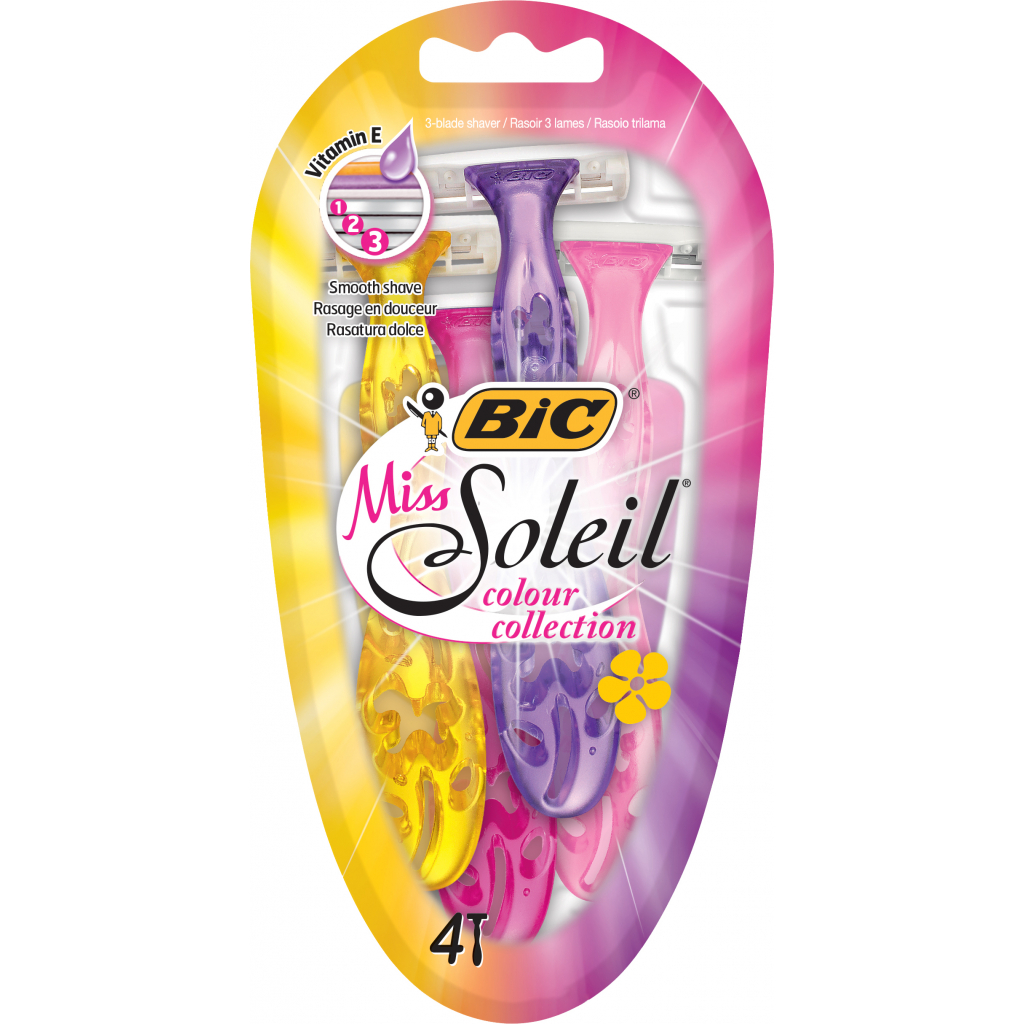 Бритва Bic Miss Soleil Colour Collection 4 шт. (3086123303843) - изображение 1