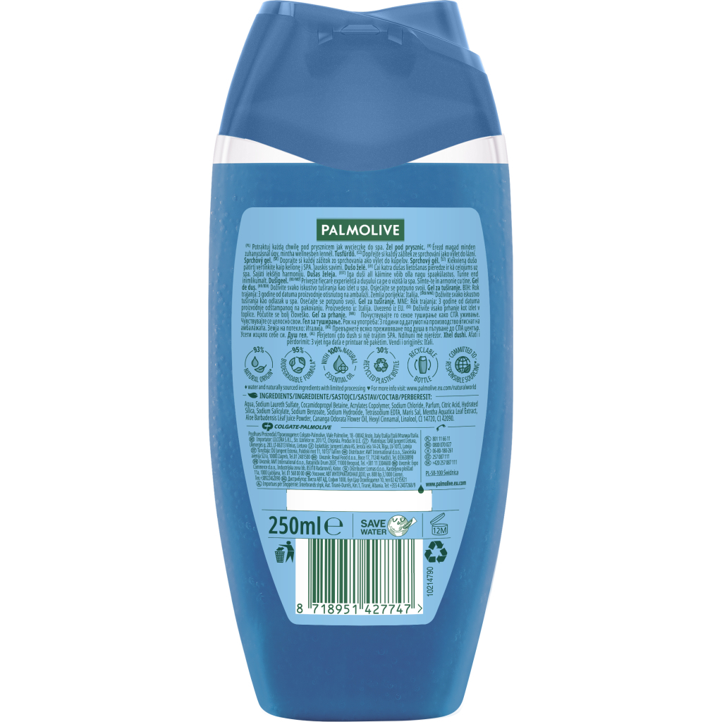 Гель для душу Palmolive Thermal Spa Мінеральний масаж з морською сіллю та алое 250 мл (8718951427747) - зображення 2