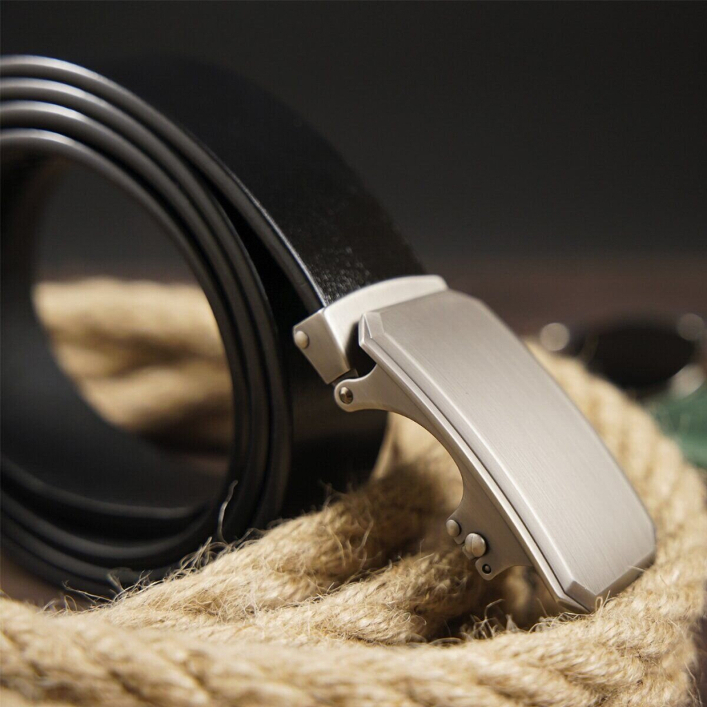 Ремінь Vintage Чоловічий з автоматичною пряжкою Чорний (20275) - зображення 8