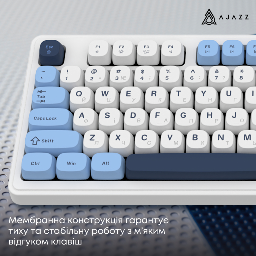 Клавіатура Ajazz AF98 USB UA White/Blue (AF98-GB) - зображення 12