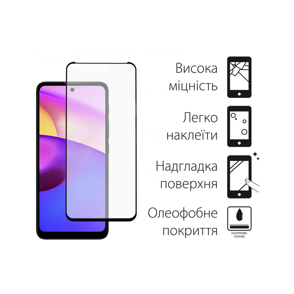Скло захисне Dengos Full Glue Motorola E40 (black) (TGFG-286) - зображення 2