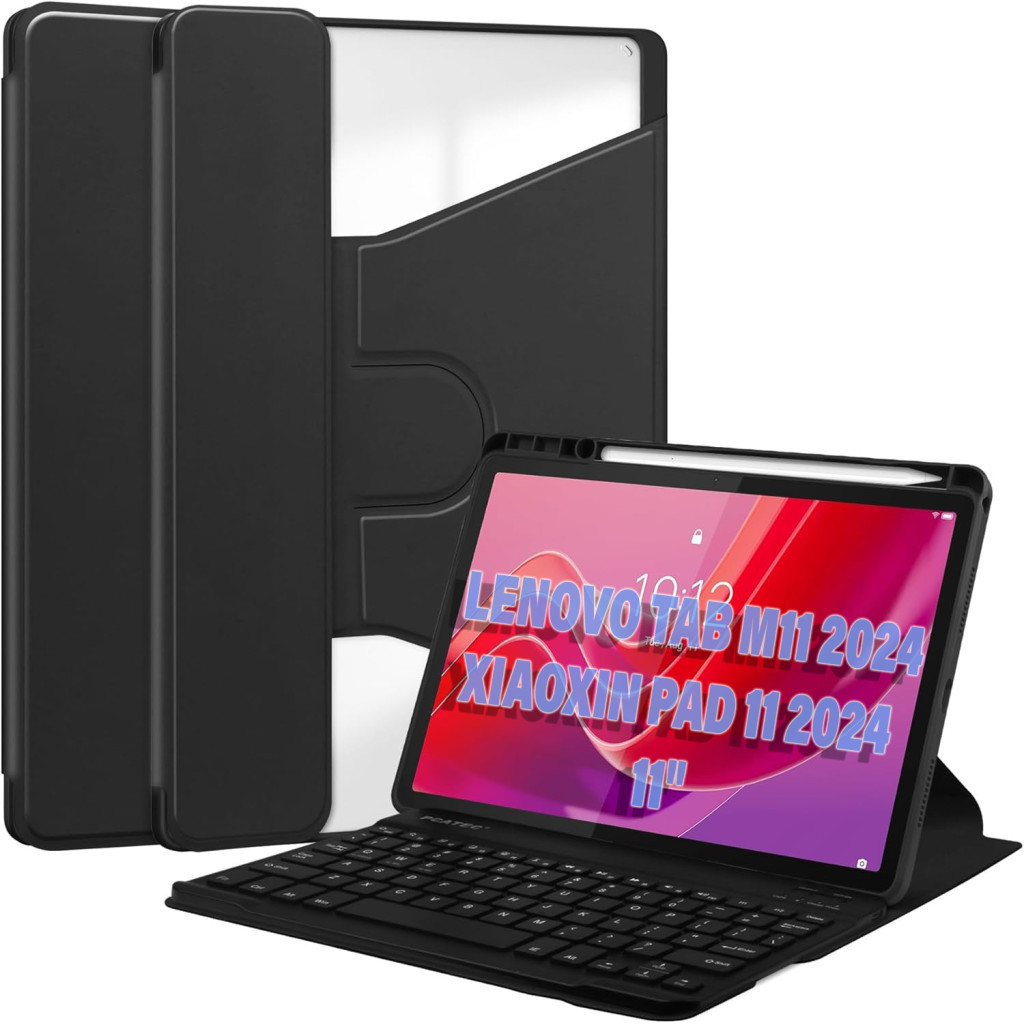 Чохол до планшета BeCover Keyboard 360° Rotatable Lenovo Tab M11 (2024) TB-TB330FU/Xiaoxin Pad 11 (2024) 11" Black (711074) - зображення 1
