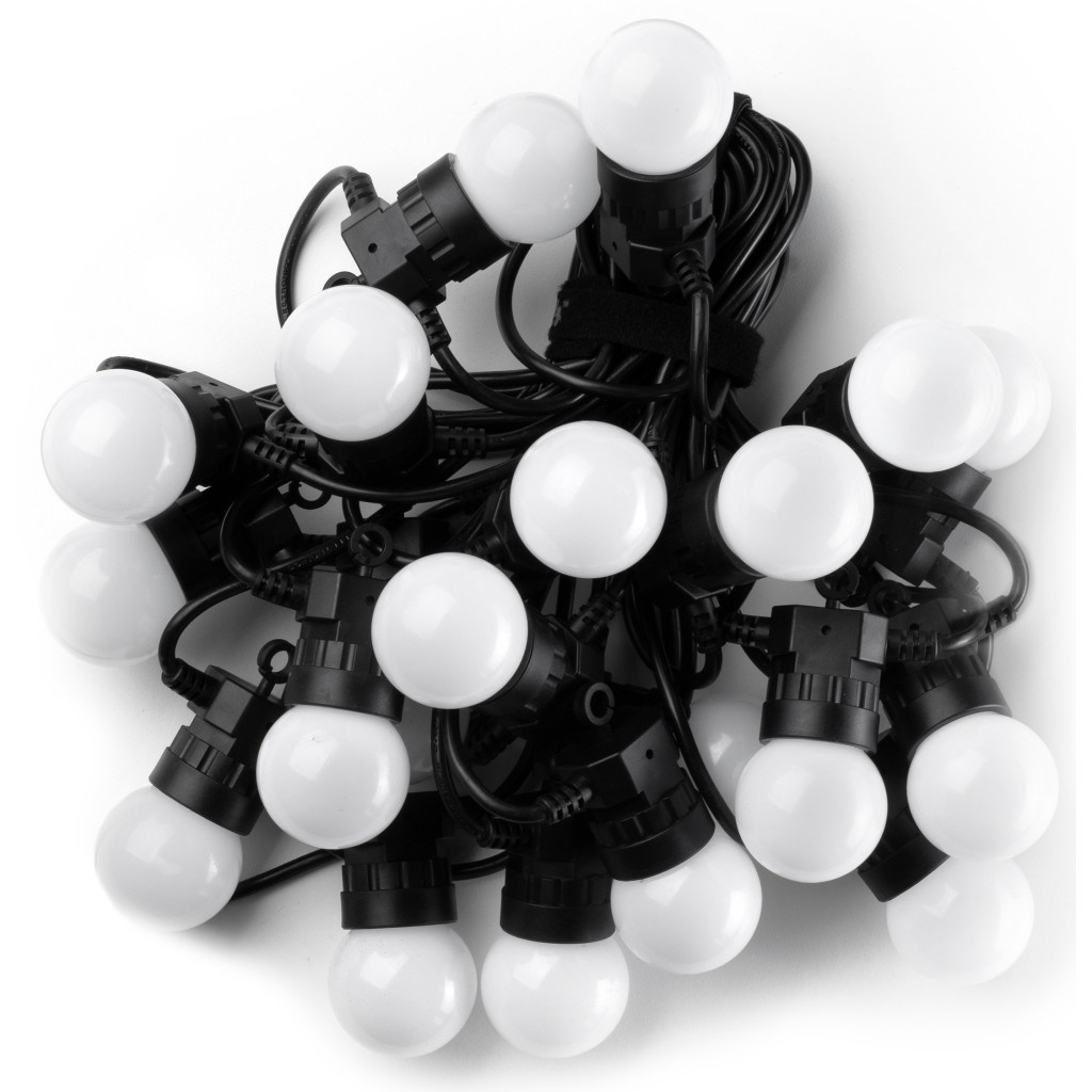 Гірлянда Twinkly Smart LED Twinkly Festoon RGB 20, G45, Gen II, IP44, 10м, чорний (TWF020STP-BEU) - зображення 4