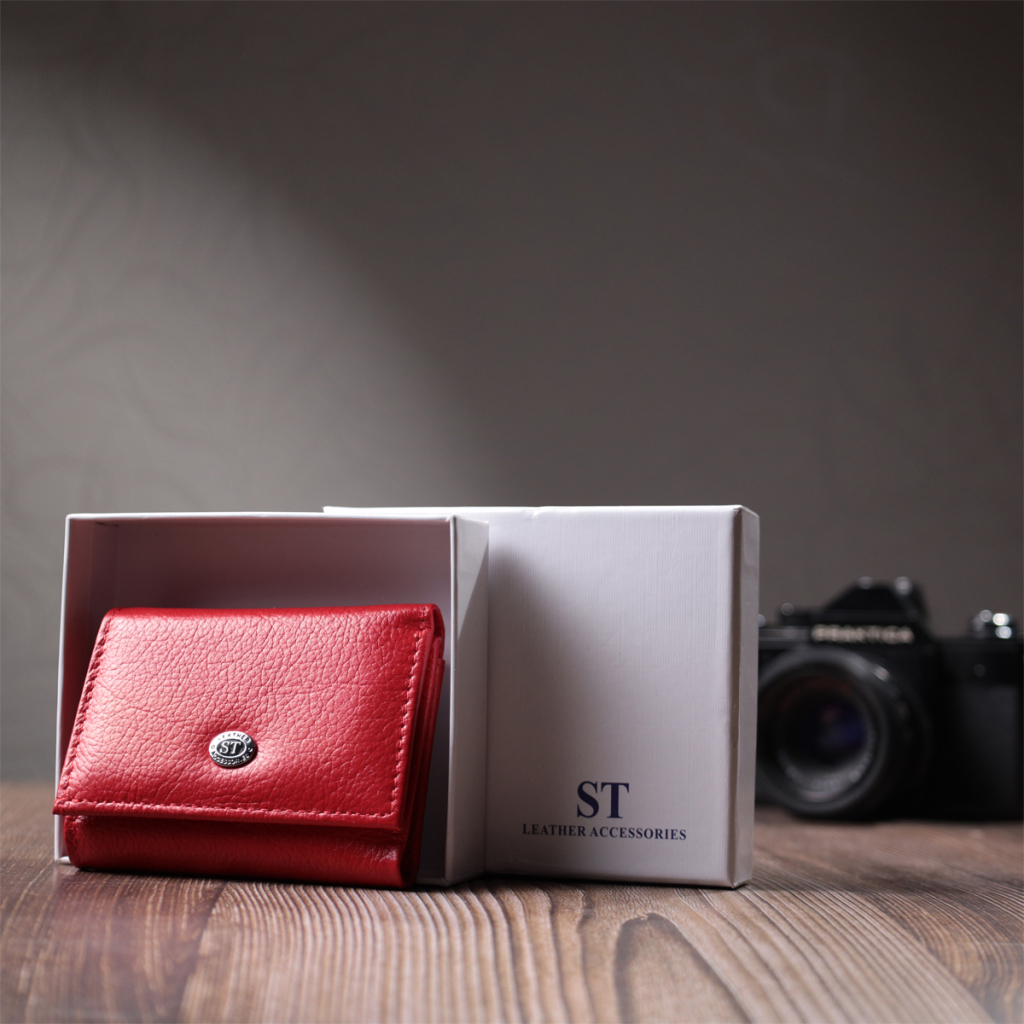 Портмоне ST Leather З натуральної шкіри Червоне (22729) - изображение 12