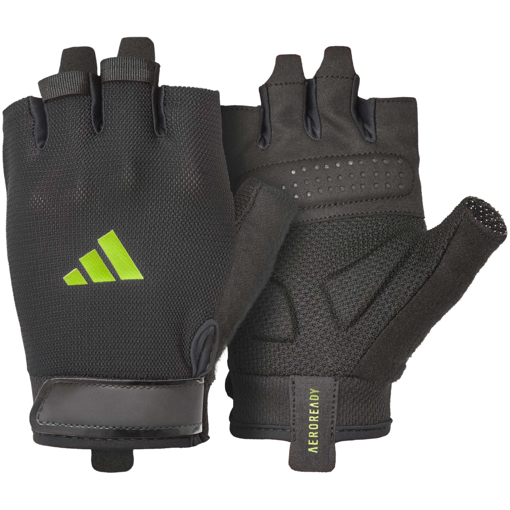 Рукавички для фітнесу Adidas Essential Training Gloves ADGB-15000GN чорний, зелений XS (885652027731) - зображення 1