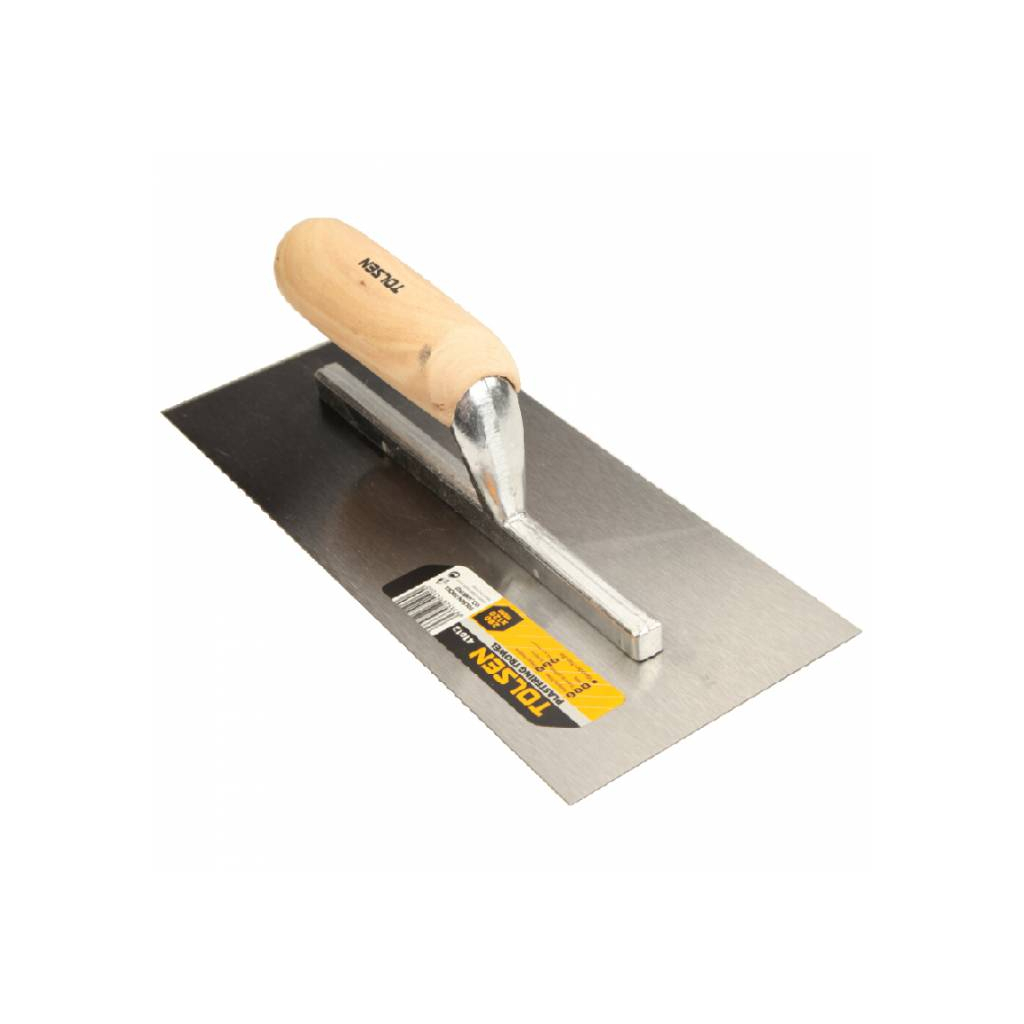 Затирка Tolsen сталева 280х120 мм дерев'яна ручка (41012) - зображення 4