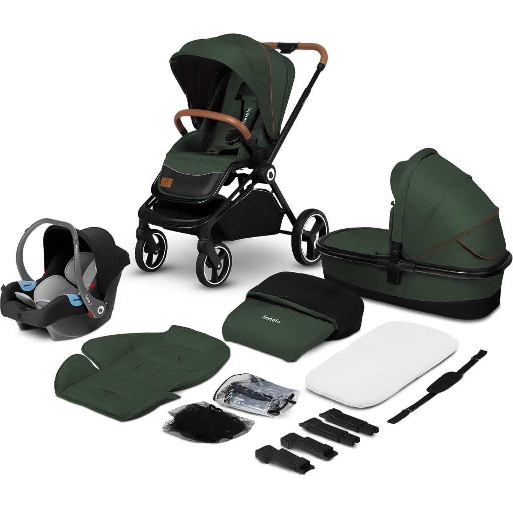 Коляска Lionelo 3 в 1 Mika 3 in 1 Green Forest (LO-MIKA 3IN1 GREEN FOREST) - зображення 12
