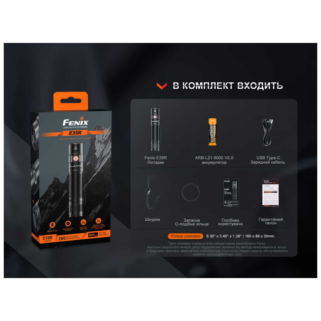 Ліхтар Fenix E35R блакитний (E35Rblue) - зображення 12