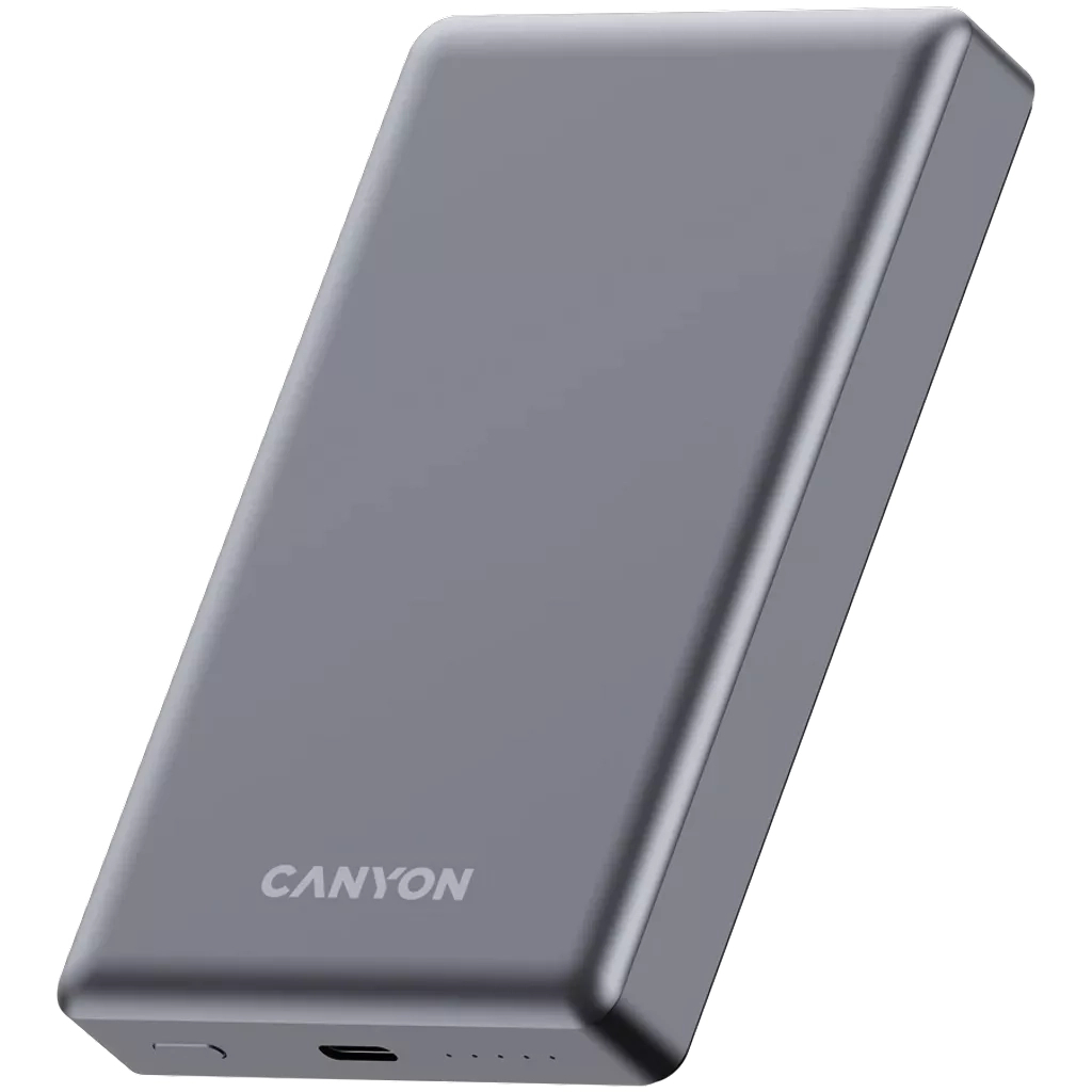 Батарея універсальна Canyon 10000mAh OnPower 510 slim Magsafe PD/20W Dark Grey (CNS-CPB510DG) - зображення 2