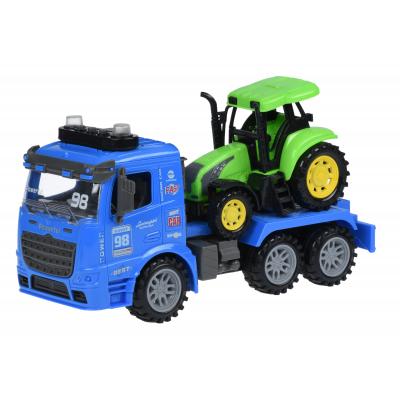 Спецтехніка Same Toy инерционный Truck Тягач синий с трактором со светом и звуком (98-615AUt-2) - зображення 1