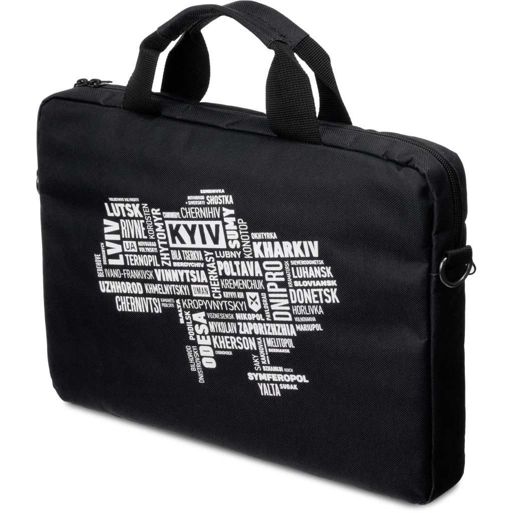 Сумка для ноутбука Vinga 15.6" NB1502 Black, white print (NB1502UWBK) - зображення 1