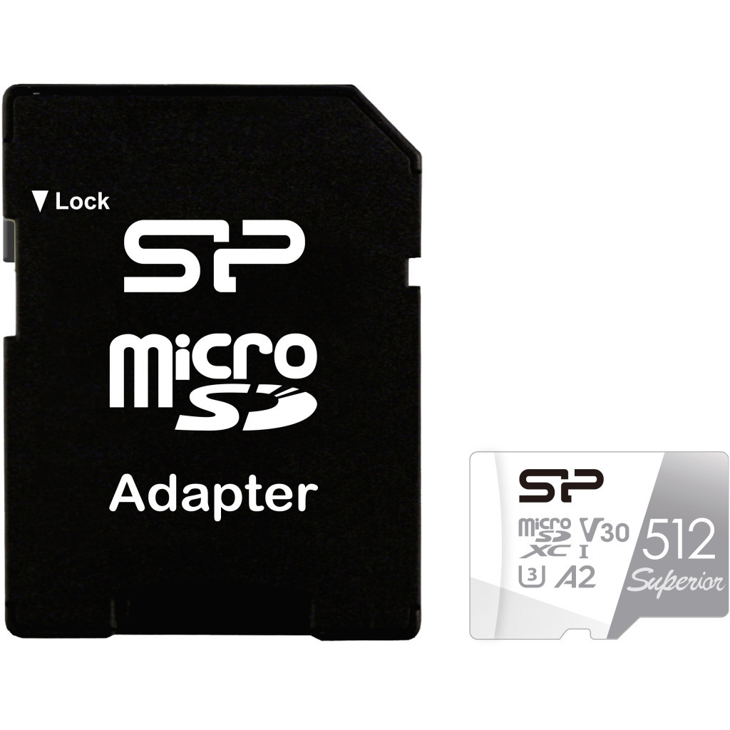 Карта пам'яті Silicon Power 512Gb microSDXC class10 UHS-I Superior Color 100R/80W+adapt (SP512GBSTXDA2V20SP) - зображення 2