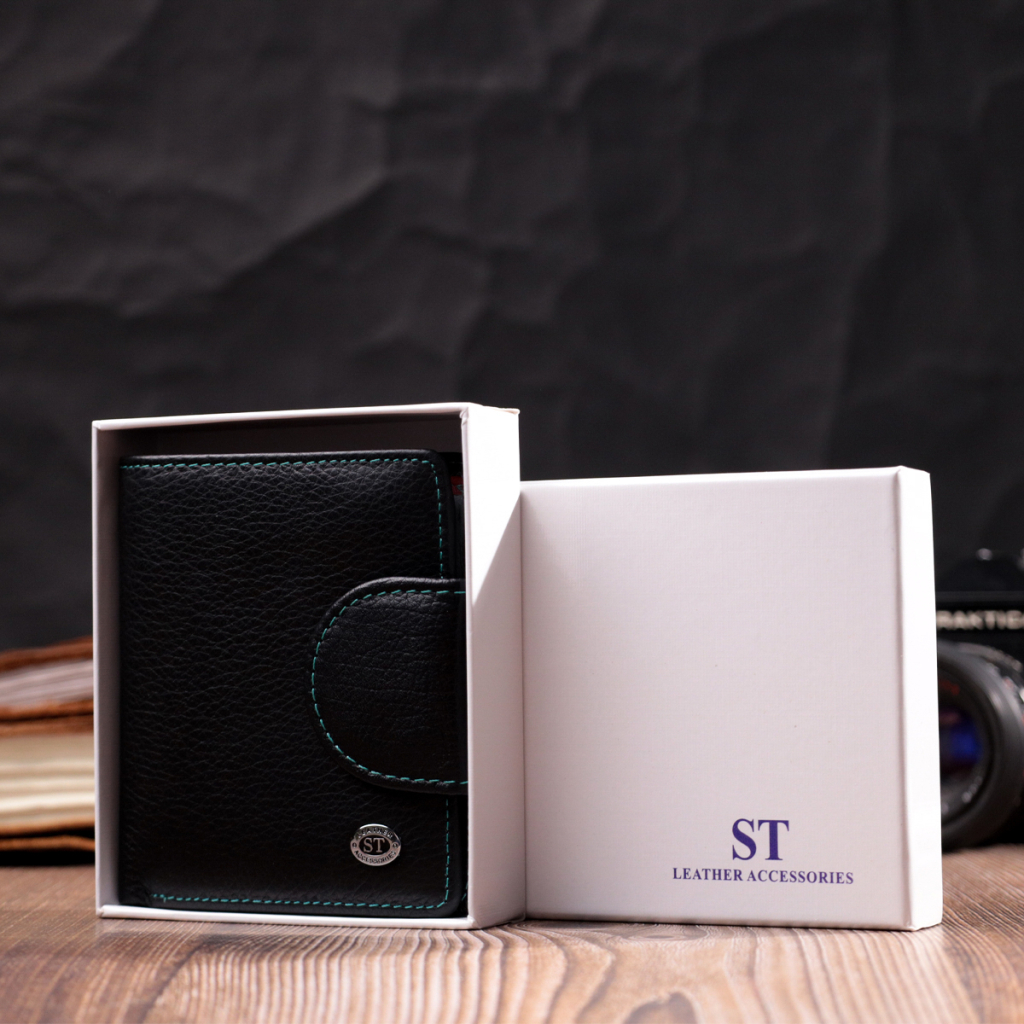 Гаманець ST Leather Шкіряний Чорний (19454) - зображення 11