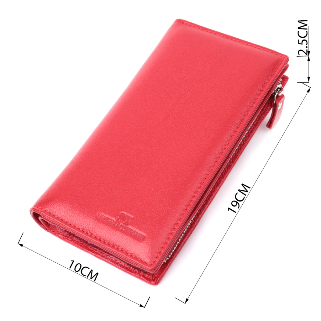 Гаманець ST Leather З натуральної шкіри Червоний (22533) - зображення 3