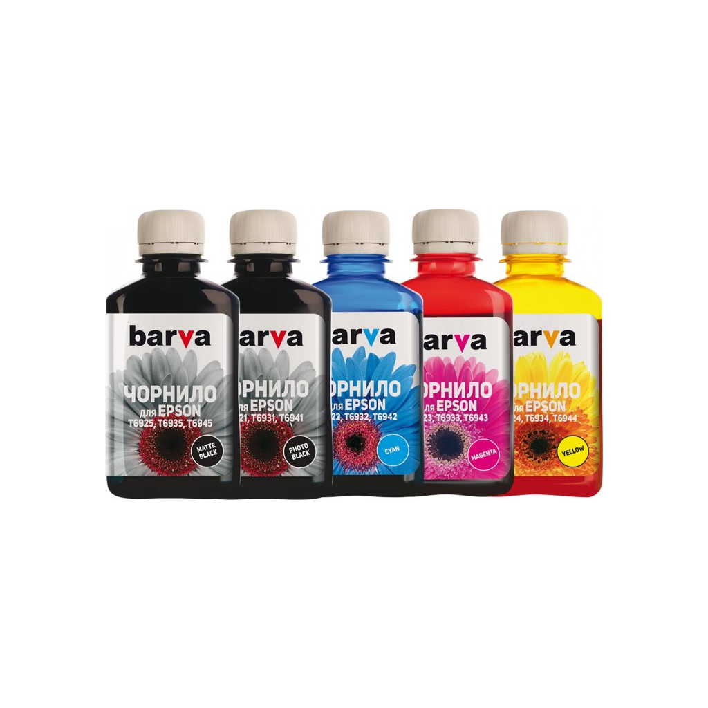 Чорнило Barva Epson T69, 5x180 мл MB/PB/C/M/Y (E69-180-MP) - зображення 1