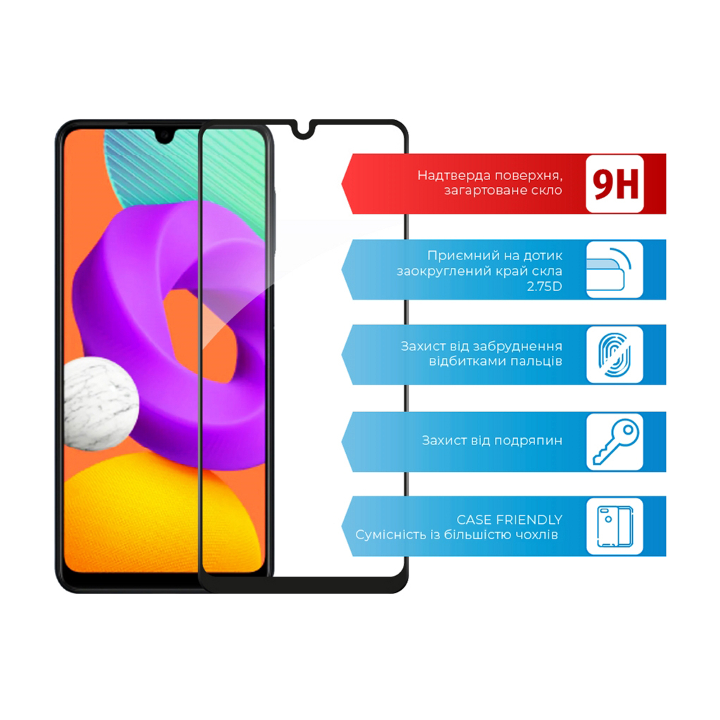Скло захисне ACCLAB Full Glue Samsung M22 (1283126517518) - зображення 2