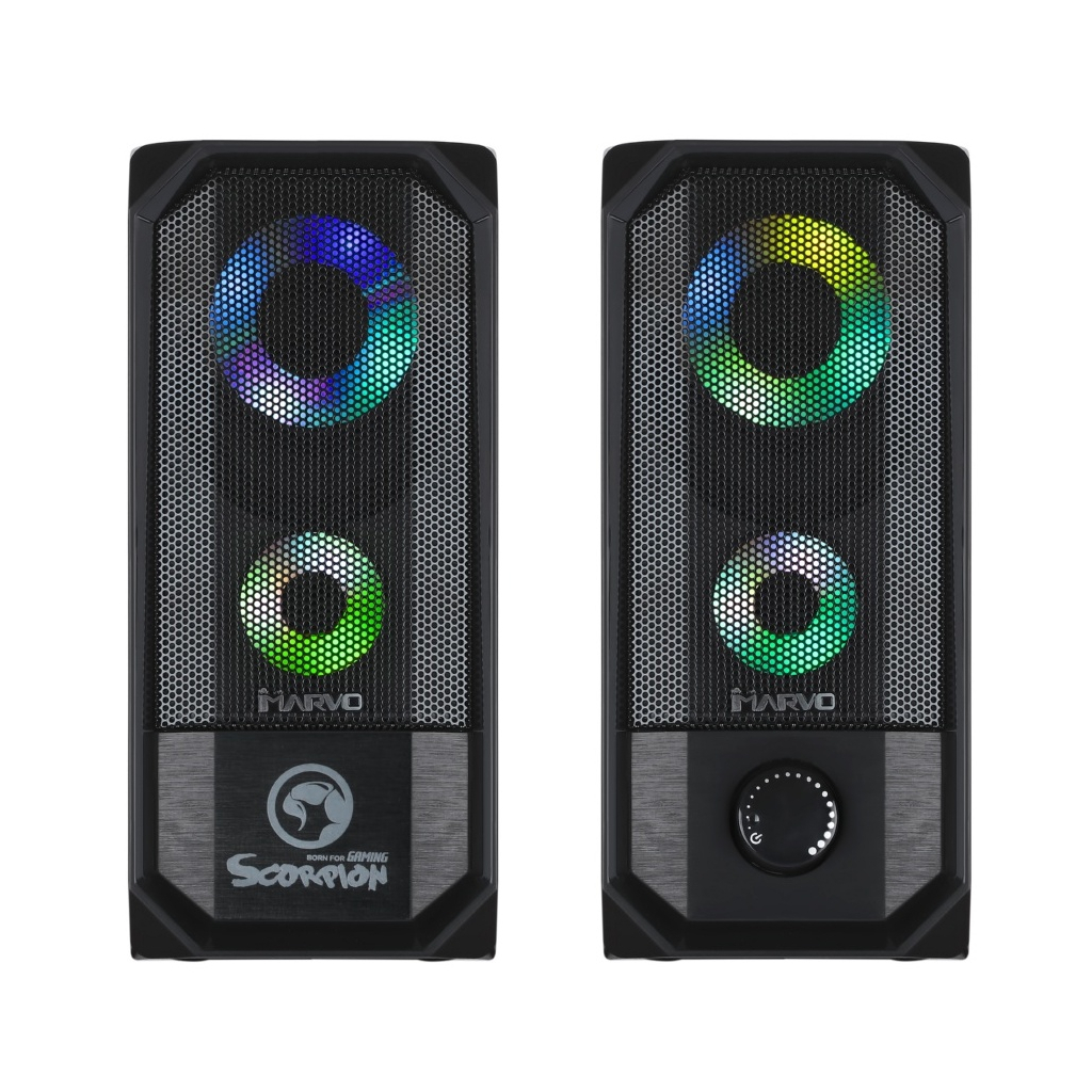 Акустична система Marvo SG-265 Multi-LED USB Black - зображення 1