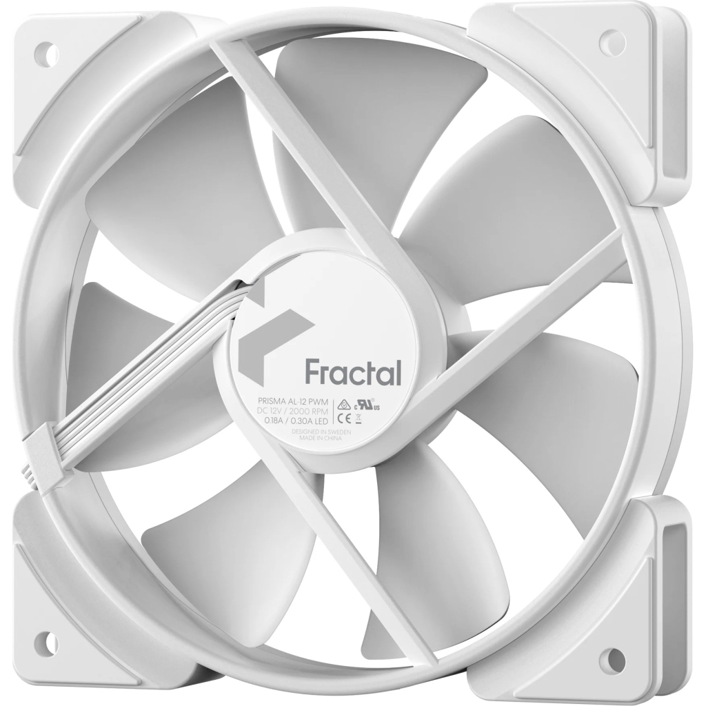 Кулер до корпусу Fractal Design Prisma AL-12 ARGB PWM (FD-FAN-PRI-AL12-PWM-WT) - зображення 5
