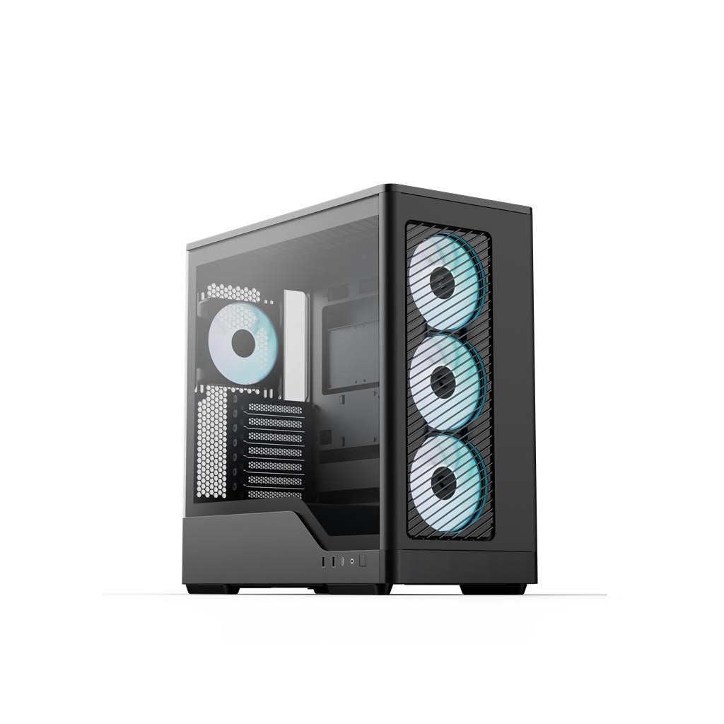 Корпус для ПК AeroCool D520A-BK-v1 Black (ACCM-DS05143.11) - зображення 9