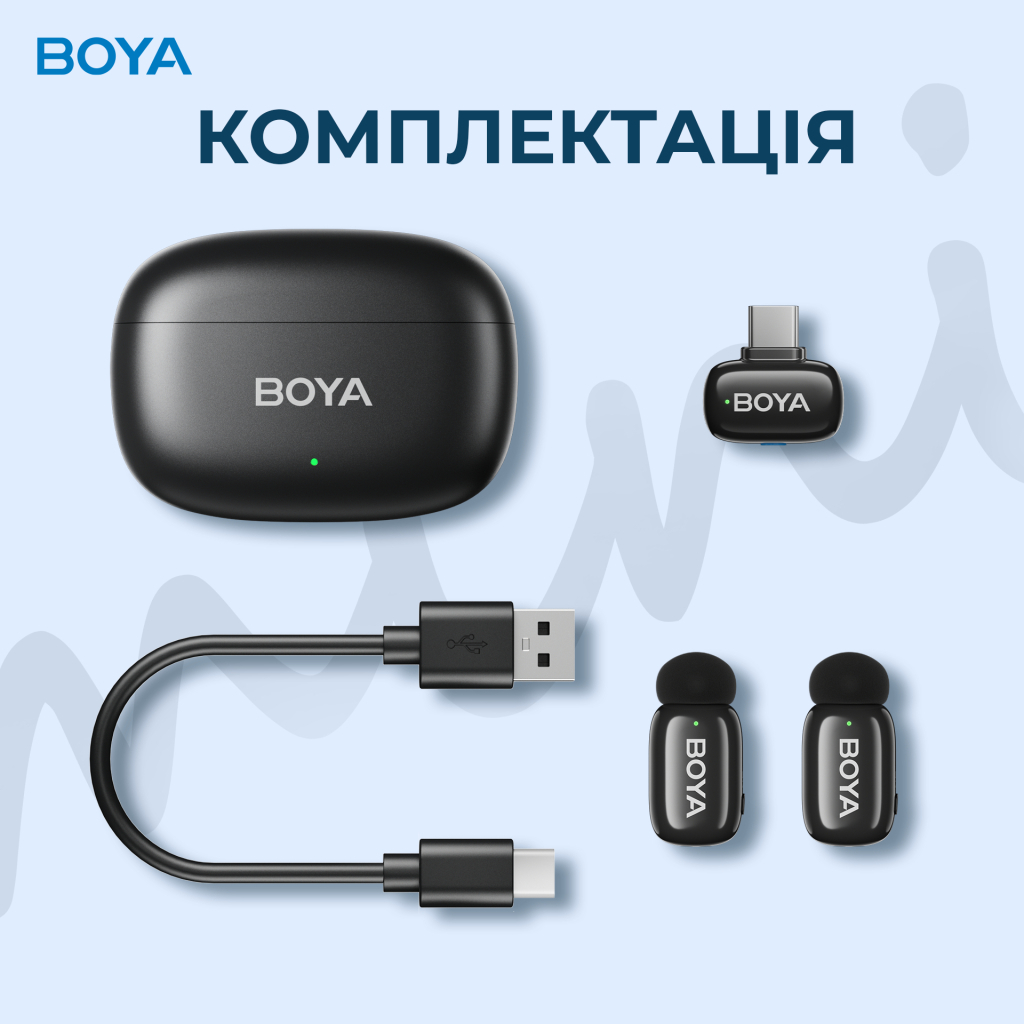 Мікрофон Boya mini-14 Type-C Black (mini-14) - изображение 16